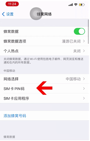 武乡苹果14维修网分享如何给iPhone14的SIM卡设置密码 